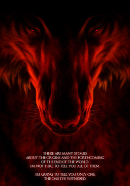 ambiguous_gender feral fire hell looking_at_viewer red_lighting solo text unknown_artist mythology canid canine canis demon mammal mythological_canine mythological_creature werecanid werecanine werecreature werewolf wolf comic cover cover_art cover_page english_text