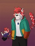 anthro chibi male solo anonymous_artist epilepsy_warning felid feline hybrid liger lion mammal pantherine 3:4 hi_res