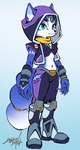 accessory anthro boots breasts clothing female footwear furgonomics hoodie markings navel shoes simple_background solo tail tail_accessory tailband topwear torn_clothing tribal tribal_markings chilllum nintendo star_fox krystal_(star_fox) canid canine fox mammal 2024 hi_res signature