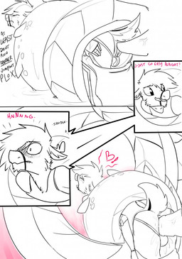 anthro dialogue genitals herm herm_penetrated intersex intersex/male intersex_penetrated male maleherm maleherm_penetrated penetration penis size_difference solo text vaginal vaginal_penetration topazknight mythology red_(topazknight) deer dragon mammal mythological_creature mythological_scalie scalie comic english_text hi_res maleherm_(lore)