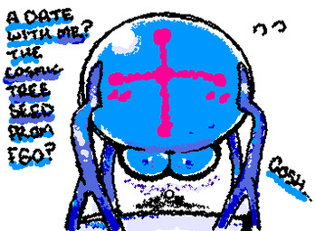 black_text blush blush_lines bodily_fluids dialogue female genitals plump_labia simple_background solo squigglevision sweat sweatdrop talking_to_viewer text vulva white_background ligma_(artist) fate_(series) type-moon cosmic_tree_seed celestial_being waddling_head 2025 animated digital_media_(artwork) english_text handwritten_text low_res wigglypaint_(artwork)
