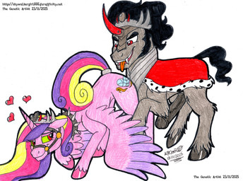 animal_genitalia animal_penis ass_up bad_end bridle collar crown cutie_mark dominant dominant_male duo equine_genitalia equine_penis erection female feral genitals headgear heart_symbol horn imminent_oral imminent_sex male male/female mind_control penis questionable_consent raised_tail red_eyes sex_slave sharp_teeth slave spiked_collar spikes submissive submissive_female tail teeth tongue tongue_out villain_dominating_hero wings artistnjc friendship_is_magic hasbro mlp_g4 my_little_pony mythology king_sombra_(mlp) princess_cadance_(mlp) equid equine horse mammal mythological_creature mythological_equine pony unicorn winged_unicorn absurd_res hi_res signature traditional_media_(artwork)
