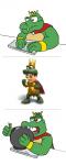 bloodshot_eyes bracelet cannon cape clothing crown gold_(metal) gold_bracelet gold_jewelry headgear jewelry keyboard male ranged_weapon solo weapon unknown_artist donkey_kong_(series) nintendo king_k._rool mii_brawler mii_fighter crocodilian kremling mii reptile scalie hi_res