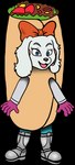 anthro burrito burrito_costume clothing costume female floppy_ears food food_costume solo standing vixdojofox nintendo star_fox fay_(star_fox) canid canine canis domestic_dog mammal alpha_channel