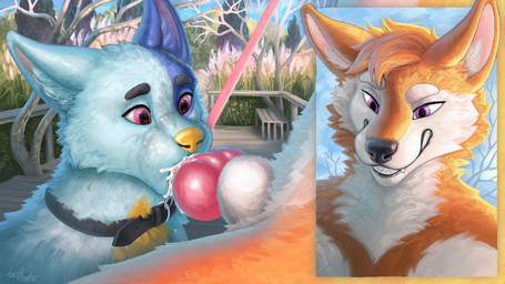animal_genitalia animal_penis anthro anthro_on_feral anthro_penetrating anthro_penetrating_feral bench bestiality blue_body blue_fur bodily_fluids canine_genitalia canine_penis collar cum cum_in_mouth cum_inside detailed_background dominant dominant_male duo fellatio feral feral_penetrated fur genital_fluids genitals grin hair leash leash_pull looking_at_genitalia looking_at_penis male male/male male_on_feral male_penetrated male_penetrating male_penetrating_male markings oral orange_body orange_fur outside park park_bench penetration penile penis penis_in_mouth penis_on_face plant precum purple_eyes sex sheath smile smirk submissive submissive_male teeth teeth_showing tree urine urine_in_mouth urine_on_face watersports tailbyte rieker canid canine canis domestic_dog mammal 16:9 absurd_res detailed digital_media_(artwork) digital_painting_(artwork) hi_res painting_(artwork) shaded signature widescreen