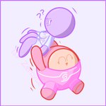 chibi clothing duo female pink_clothing purple_background purple_body purple_clothing purple_eyes red_body simple_background toony o_zeroyce eggy_party eggy humanoid waddling_head 1:1 hi_res