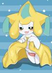 blue_eyes blush erection genitals looking_at_viewer male open_mouth penis smile solo tongue tongue_out nekonade nintendo pokemon generation_3_pokemon humanoid jirachi legendary_pokemon pokemon_(species) 2015 absurd_res hi_res