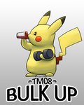 ambiguous_gender beverage dumbbell solo text weights butt-berry nintendo pokemon generation_1_pokemon pikachu pokemon_(species) 4:5 english_text signature url