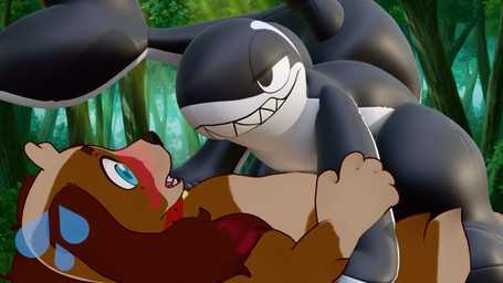 ambient_occlusion ambiguous_gender anthro blue_eyes blush bodily_fluids brown_body brown_fur different_artstyle dominant dominant_ambiguous dominant_inflatable dominant_pool_toy duo ear_blush emoji flushed_face forest fur grease_pencil inflatable male male/ambiguous nude open_mouth plant pool_toy size_difference smile submissive submissive_anthro submissive_male sweat sweatdrop tail teeth tongue tree conditional_dnp dogbold_system allbadbadgers_(modeler) beethoven_(dogbold_system) orca_(allbadbadgers) american_cocker_spaniel animal_humanoid animate_inanimate aquatic bird_dog canid canine canis cetacean cocker_spaniel dolphin domestic_dog humanoid hunting_dog living_inflatable living_pool_toy living_toy mammal mammal_humanoid oceanic_dolphin orca spaniel toothed_whale 16:9 2026 3d_(artwork) blender_(artwork) blender_eevee_(artwork) digital_media_(artwork) hi_res widescreen