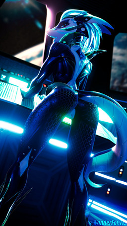 anthro blade blue_eyes butt female genitals hair looking_at_viewer machine multicolored_body nude open_mouth scales solo synthetic vulva warfaremachine wonderfox712 warfaremachine_(modeler) cassie_alilkira fan_character alien android biyemorph mammal robot 3d_(artwork) 9:16 absurd_res blender_(artwork) digital_media_(artwork) hi_res