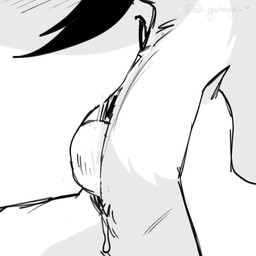 anthro black_hair bodily_fluids breasts cigarette close-up cunnilingus duo facial_piercing female female/female genital_fluids genitals hair horn lying nipples nose_piercing oral piercing pillow sex smoking smoking_cigarette tongue vaginal vaginal_fluids vulva zoom_in h0t-garbage kiki_(h0t-garbage) bovid canid canine canis caprine demon dobermann domestic_dog goat hybrid mammal pinscher 1:1 2d_animation animated frame_by_frame hi_res monochrome no_sound short_playtime signature sketch video
