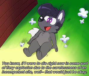 ambiguous_gender anthro chibi dialogue dipstick_tail featureless_chest featureless_crotch feet fur grey_body hair markings multicolored_body multicolored_tail purple_eyes soles solo tail tail_markings text thick_thighs toes tongue two_tone_body white_tail_tip wide_hips acstlu third-party_edit nickelodeon spongebob_squarepants phursie canid canine fox mammal 2018 digital_drawing_(artwork) digital_media_(artwork) english_text reaction_image shaded