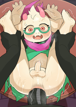 2_horns 4_fingers anal anal_penetration anthro anthro_penetrated balls biped black_body black_clothing black_penis black_robe blush bodily_fluids bottomless bottomless_anthro bottomless_male breath broken_horn claws clothed clothed_anthro clothed_male clothing dominant dominant_pov duo erection eyelashes eyewear faceless_character faceless_male feet finger_claws fingers first_person_view floppy_ears foreskin fur genital_fluids genitals glans glasses glistening glistening_body glistening_genitalia glistening_penis grabbing_raised_legs green_clothing green_eyewear green_glasses green_robe horn humanoid_genitalia humanoid_penis leg_grab looking_at_viewer lying male male/male male_anthro male_penetrated male_penetrating male_penetrating_male male_pov multicolored_clothing multicolored_robe nipples on_back open_mouth partially_retracted_foreskin penetration penile penile_penetration penis penis_in_ass penis_size_difference pink_eyes pink_glans pink_horn pink_nipples pink_scarf precum robe saliva saliva_string scarf sex shaking size_difference solo_focus sweat teeth toes tremble_spikes trembling two_tone_robe vein veiny_penis wearing_glasses white_balls white_body white_fur white_penis young rinrin_(pixiv) deltarune undertale_(series) ralsei ambiguous_species bovid caprine darkner goat mammal 2025 digital_media_(artwork) hi_res