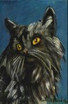 ambiguous_gender black_body black_fur feral fur pupils slit_pupils solo whiskers yellow_eyes francis_picabia public_domain domestic_cat felid feline felis mammal ancient_art bust_portrait oil_painting_(artwork) painting_(artwork) portrait signature traditional_media_(artwork)