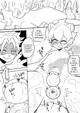 animal_genitalia animal_penis anthro autopenetration duo eyewear forced genital_growth genitals glasses growth herm intersex magic male masturbation motion_lines mustelid_penis mustelid_vulva nipple_fetish nipple_play non-euclidean_sex nude_anthro nude_intersex otter_tail penetration penis portal_penetration portal_ring portal_sex profanity questionable_consent rape selfcest sex shocked smile speech_bubble square_crossover teary_eyes text thinking_with_portals tongue tongue_out hentaib iemier luxe_zane mammal mustelid otter implied_rape absurd_res comic english_text hi_res monochrome andromorph_(lore)