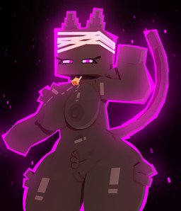 bell bell_collar big_breasts black_body breasts collar curvy_figure female fluffy genitals looking_at_viewer nipples nude purple_eyes solo thick_thighs voluptuous vulva wide_hips coresvoid microsoft minecraft mojang xbox_game_studios domestic_cat enderman enderwoman felid feline felis humanoid mammal 3d_(artwork) digital_media_(artwork) hi_res mine-imator_(artwork)