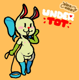 anthro belly biped blush bow_ribbon collar female female_anthro genitals loli navel nipples nude plump_labia simple_background solo standing vulva young young_anthro young_female onoono undertale undertale_(series) bunbun_npc_(undertale) lagomorph leporid mammal rabbit hi_res