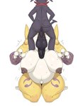 absurd_res anthro anus areola backsack balls bandai_namco belly big_balls big_belly big_breasts big_penis biped breasts butt digimon digimon_(species) duo erection faceless_character faceless_female faceless_male female foreskin fur genitals hi_res humanoid humanoid_genitalia humanoid_penis im51nn5 impmon kneeling larger_female male male/female nipples overweight penis perineum pregnant pregnant_anthro pregnant_female renamon saggy_balls simple_background size_difference smaller_male thick_thighs white_background white_body white_fur