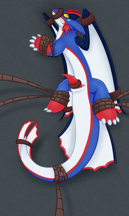accessory animal_genitalia animal_penis bdsm belly blue_body bondage bound cetacean_genitalia cetacean_penis claws clenched_teeth cock_ring eye_contact feral fin forced genitals grey_background jewelry kidnapping looking_at_another male male_feral membrane_(anatomy) membranous_wings muzzle_(object) muzzled penis penis_accessory penis_jewelry restraints rope rope_bondage simple_background slit_penis solo tail tail_fin tapering_penis teeth white_belly white_claws wings wings_tied yellow_eyes cyadical dreamworks european_mythology how_to_train_your_dragon mythology fan_character hero_(cyadical) dragon fury_(httyd) mythological_creature mythological_scalie night_fury scalie western_dragon 2025 3:5 absurd_res digital_drawing_(artwork) digital_media_(artwork) full-length_portrait hi_res portrait