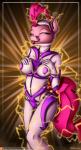 2016 absurd_res anthro anthrofied bodysuit breasts clothed clothing earth_pony electricity equid equine eyelashes eyes_closed female fili-second_(mlp) friendship_is_magic hair hand_on_breast hasbro hi_res horse mammal my_little_pony neko-me patreon patreon_logo pink_hair pinkie_pie_(mlp) pony power_ponies_(mlp) skinsuit solo text tight_clothing tongue tongue_out url website_logo