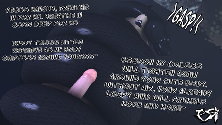 ambiguous_gender anthro bestiality black_body black_fur black_highlights black_scales brown_body brown_fur brown_hair chest_scar coiling dialogue duo eye_scar facial_scar feral fur genitals hair highlights_(coloring) humanoid_genitalia humanoid_penis hypnosis male mind_control multicolored_body multicolored_fur multicolored_hair nude_anthro nude_male penis restrained scales scar text two_tone_body two_tone_fur two_tone_hair psikokinetic warfaremachine_(modeler) psiko_(psikokinetic) canid canine canis jackal mammal reptile scalie snake 16:9 2024 3d_(artwork) 4k absurd_res digital_media_(artwork) english_text hi_res source_filmmaker_(artwork) widescreen