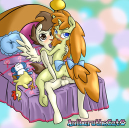 accessory after_kiss aged_up angry anthro anthro_on_anthro anthrofied anus balls bed blue_eyes blush bodily_fluids bottomwear bow_(feature) bow_accessory bow_ribbon brown_body brown_eyes brown_feathers brown_fur butt clothing denim denim_bottomwear denim_clothing erection feathered_wings feathers female fur furgonomics furniture genitals group hair hair_accessory hair_bow hair_ribbon half-closed_eyes horn inside jeans loli long_hair male male/female male_penetrating narrowed_eyes nude on_top orange_hair pants penetration penis pillow pink_body pink_fur pink_hair ribbons rubber_chicken saliva saliva_string sex sitting tail tail_accessory tail_bow tail_ribbon text tongue toy vaginal vaginal_penetration vulva wings young young_anthro anibaruthecat friendship_is_magic hasbro my_little_pony mythology pound_cake_(mlp) pumpkin_cake_(mlp) equid equine mammal mythological_creature mythological_equine pegasus unicorn 2014 absurd_res digital_media_(artwork) english_text hi_res brother_(lore) brother_and_sister_(lore) incest_(lore) sibling_(lore) sister_(lore) twincest_(lore) twins_(lore)