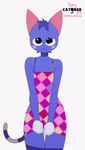 2023 animal_crossing animated anthro bedroom_eyes biped black_eyes blue_body blush breasts catober catober_2023 clothed clothing clothing_lift domestic_cat felid feline felis feliscede female flashing front_view legs_together lingerie mammal narrowed_eyes nintendo panties playful rosie_(animal_crossing) seductive short_playtime simple_background slim small_breasts smug_face solo thigh_gap thong underwear white_background