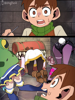 all_fours ambiguous_feral ambiguous_gender ambiguous_pred big_ears black_clothing black_footwear black_leggings black_legwear black_leotard black_shoes blue_boots blue_bottomwear blue_clothing blue_footwear blue_hair blue_skirt blue_socks boots bottomwear brick_wall brown_body brown_boots brown_clothing brown_eyebrows brown_eyes brown_footwear brown_hair brown_topwear bunny_costume butt clothing costume dress eyebrows fake_tail female female_human female_prey feral feral_pred footwear fungus green_body green_scarf green_skin hair head_first high_heels horizontal_pupils human_prey inside latex latex_clothing latex_leotard leggings legwear leotard long_hair male male_human multicolored_body multicolored_boots multicolored_bottomwear multicolored_clothing multicolored_dress multicolored_footwear multicolored_skirt multicolored_socks mushroom open_mouth oral_vore partially_inside pupils purple_clothing purple_hair purple_leggings purple_legwear red_body scarf sharp_teeth shirt shoes skirt socks teeth thigh_boots thigh_highs through_wall topwear two_tone_body two_tone_boots two_tone_bottomwear two_tone_clothing two_tone_dress two_tone_footwear two_tone_skirt two_tone_socks vore wall_(structure) white_clothing white_dress white_footwear white_shirt white_socks white_topwear wide_eyed yellow_boots yellow_bottomwear yellow_clothing yellow_dress yellow_eyes yellow_footwear yellow_skirt bongftah delicious_in_dungeon frieren_beyond_journey's_end konosuba:_god's_blessing_on_this_wonderful_world! vocaloid aqua_(konosuba) chilchuck_tims frieren hatsune_miku amphibian frog halfling human mammal mimic mimic_chest 2025 3:4 absurd_res crossover hi_res signature