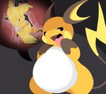 ambiguous_gender belly big_belly bodily_fluids duo feral internal larger_pred open_mouth saliva smaller_prey spiral_eyes unwilling_prey vore parupoke nintendo pokemon generation_1_pokemon generation_2_pokemon mammal pichu pokemon_(species) raichu compression_artifacts hi_res