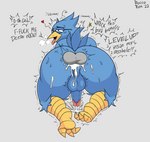 3_toes ahegao all_fours anal anal_orgasm anal_penetration anthro anthro_penetrated avian_feet backsack balls balls_deep beak big_butt blue_balls blue_body blue_feathers blue_penis blue_perineum blush bodily_fluids breath butt butt_focus command cum cum_in_ass cum_inside cum_on_butt cum_on_ground cum_splatter cum_while_penetrated cumshot dialogue dirty_talk disembodied_balls duo ejaculation eyebrows eyewear feathers feet from_behind_position fucked_silly genital_fluids genitals glans glasses grey_background grey_balls half-closed_eyes hands-free heart_symbol humanoid_genitalia humanoid_penis leetspeak looking_pleasured male male/male male_penetrated male_penetrating male_penetrating_male motion_lines narrowed_eyes non-mammal_balls nude open_mouth orgasm orgasm_face penetration penis perineum pink_glans rear_view sex shaking simple_background solo_focus sound_effects squawking sweat sweatdrop tail tail_feathers talking_to_viewer talons text thick_thighs toes tongue tongue_out trembling yellow_beak roccorox deltarune undertale_(series) berdly avian bird english_text hi_res