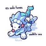 ambiguous_gender blue_body blue_hair chibi feral hair relatable shadow simple_background solo text the_truth white_background white_body advos nintendo pokemon generation_7_pokemon pokemon_(species) primarina 1:1 reaction_image spanish_text translated