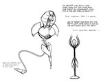 after_transformation ambiguous_gender dialogue duo egyptian machine simple_background solo tail text transformation white_background dragmon human mammal robot black_and_white comic digital_drawing_(artwork) digital_media_(artwork) english_text line_art monochrome