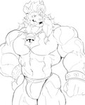 anthro biceps male muscular muscular_anthro muscular_male solo tongue tongue_out darakroft final_fantasy square_enix azune_tonkotsu behemoth_(final_fantasy) hi_res