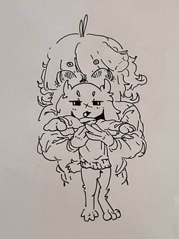 ambiguous_gender anthro blush blush_lines bottomless clothed clothing duo eyebrows facial_scar featureless_crotch floppy_ears fluffy_ears hair holding_another looking_at_viewer narrowed_eyes open_mouth scar scut_tail short_tail size_difference smaller_anthro sweater sweater_only tail topwear topwear_only x_scar moppynoko cave_story sue_sakamoto ambiguous_species lagomorph mammal mimiga 2026 hi_res monochrome sketch female_(lore)