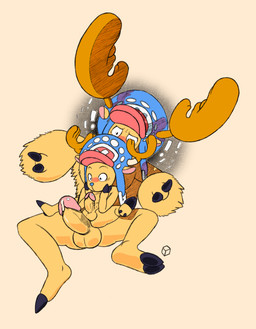anthro antlers balls big_penis blue_nose blush bodily_fluids bottomless brown_body brown_fur clone clothed clothing cum duo erection exclamation_point fur genital_fluids genitals hat headgear headwear horn humanoid_genitalia humanoid_penis male male/male male_on_bottom male_on_top mostly_nude on_bottom on_top partially_clothed penis precum selfcest simple_background sitting_on_penis size_difference square_crossover kureto one_piece tony_tony_chopper tony_tony_chopper_(horn_point_form) deer humanoid mammal new_world_deer reindeer 2020 digital_media_(artwork) hi_res