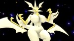 3_fingers anthro big_breasts breasts featureless_breasts female fingers flying glowing glowing_body looking_aside multicolored_eyes navel nude pokemorph pose solo star tail wide_hips wings yellow_body yellow_skin yellow_tail baek-myo nintendo pokemon generation_7_pokemon legendary_pokemon necrozma pokemon_(species) ultra_necrozma 16:9 2021 3d_(artwork) digital_media_(artwork) hi_res source_filmmaker_(artwork) widescreen