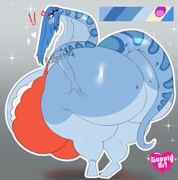 anthro belly big_breasts big_butt breasts butt female huge_breasts huge_butt huge_hips huge_thighs hyper hyper_breasts hyper_butt hyper_hips hyper_thighs mature_female overweight solo thick_thighs wide_hips gupply reptile scalie snake 2025 absurd_res hi_res
