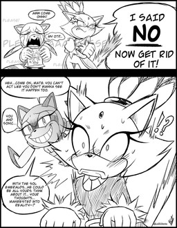 angry anthro blush blushing_profusely bodily_fluids cross-popping_vein crying dialogue female group hair heart_symbol hero humor kissing male male/female ponytail princess royalty smile speech_bubble tears text labluarts sega sonic_the_hedgehog_(series) blaze_the_cat marine_the_raccoon sonic_the_hedgehog domestic_cat eulipotyphlan felid feline felis hedgehog mammal procyonid raccoon comic english_text hi_res monochrome url