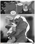 4:5 all_fours anal anthro anthro_on_anthro anthro_penetrated anthro_penetrating anthro_penetrating_anthro badger ball_size_difference balls big_balls canid canine carl_(misterstallion) comic dialogue doggystyle duo english_text erection fox from_behind_position genitals glans greyscale heart_symbol hi_res honey_badger humanoid_genitalia humanoid_penis interspecies kneeling larger_male looking_pleasured male male/male male_penetrated male_penetrating male_penetrating_male mammal misterstallion moan monochrome musclegut muscular mustelid musteline nude open_mouth open_smile overweight overweight_anthro overweight_male patreon patreon_logo penetration penis role_reversal sex size_difference smaller_male smaller_penetrated smile sound_effects speech_bubble text url versatile william_(misterstallion)