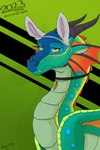 fangs female feral horn rabbit_hat simple_background solo teeth wings apollyondragon mythology new_year_2023 wings_of_fire glory_(wof) dragon mythological_creature mythological_scalie scalie 2023 digital_drawing_(artwork) digital_media_(artwork) half-length_portrait hi_res portrait signature