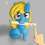 blonde_hair blue_body blue_fur bodily_fluids brown_eyes crying duo female feral fingers fur hair long_hair solo_focus tears text unknown_artist hasbro internet_explorer microsoft my_little_pony internet_explorer_(character) equid equine horse mammal pony 1:1 english_text hi_res