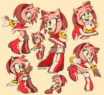 accessory boots clothing dress female footwear fur gloves green_eyes hair_accessory hairband handwear micro_thighs multiple_angles pink_body pink_fur red_boots red_clothing red_dress red_footwear shoes thin_thighs white_clothing white_gloves white_handwear panic-puppet sega sonic_the_hedgehog_(series) amy_rose eulipotyphlan hedgehog mammal hi_res