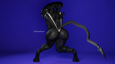 big_butt bubble_butt butt clothing curvy_figure female one-piece_swimsuit presenting presenting_hindquarters rear_view sling_bikini solo swimwear wide_hips 3drendernoob nes67911_(modeler) alien_(franchise) marvel alien humanoid xenomorph 16:9 3d_(artwork) 4k absurd_res digital_media_(artwork) hi_res widescreen