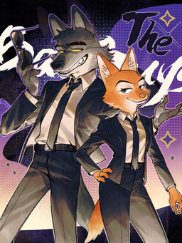 4_fingers accessory anthro belt belt_buckle biped black_belt black_blazer black_necktie black_nose black_slacks boyfriend/girlfriend buckle canon_couple cheek_tuft clothed clothed_anthro clothed_female clothed_male clothing duo eyebrow_piercing eyebrows eyelashes eyewear facial_piercing facial_tuft female female_anthro fingers fully_clothed fully_clothed_anthro fully_clothed_female fully_clothed_male fur gradient_outline green_eyes grey_body grey_fur hand_on_hip holding_eyewear holding_object holding_sunglasses inner_ear_fluff iris male male/female male_anthro necktie orange_body orange_fur outline piercing pink_nose pupils secret_agents side_by_side smile smiling_at_another snout sunglasses tail text tuft white_dress_shirt yellow_eyes yellow_sclera ty82659 dreamworks the_bad_guys diane_foxington mr._wolf_(the_bad_guys) canid canine canis fox mammal red_fox true_fox wolf copyright_name hi_res