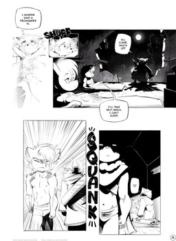 abs accessory anthro athletic athletic_anthro athletic_male biped blade bottomwear breasts cloak clothed clothing countershading detailed_background dialogue ear_piercing eyebrow_piercing eyebrows eyelashes eyes_closed facial_piercing female fingers fully_clothed fur glistening glistening_eyes hair kerchief looking_at_another looking_back looking_back_at_another lying male melee_weapon moon navel navel_outline neckerchief neckwear night on_back open_mouth outside piercing presenting short_hair standing tail talking_to_another text thick_thighs topwear under_covers weapon white_body wide_hips horemheb alex_(horemheb) eli_(horemheb) jean_(horemheb) zeke_(horemheb) canid canine canis fox mammal mephitid skunk absurd_res black_and_white comic digital_drawing_(artwork) digital_media_(artwork) english_text greyscale hi_res monochrome