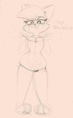 3_toes 4_fingers anthro areola areola_slip aroused bare_shoulders barefoot bedroom_eyes big_areola big_breasts big_ears big_eyes biped black_text blush blush_lines blushing_profusely bow_(feature) bow_bra bra bra_pull breasts claws clothed clothed_anthro clothed_female clothing clothing_bow clothing_pull countershade_face countershade_fur countershading dialogue earpiece eyebrows eyelashes fangs feet female fingers fur fur_tuft genitals half-closed_eyes head_tuft heart_after_text heart_pupils heart_symbol humanoid_hands iris long_eyelashes looking_at_viewer looking_down looking_down_at_viewer low-angle_view mature_anthro mature_female musk musk_cloud narrowed_eyes open_mouth open_smile panties pointy_ears prick_ears pseudo_hair pubes seductive smile smiling_at_viewer solo standing talking_to_viewer tan_heart teeth text text_with_heart thick_thighs toe_claws toes translucent tuft underwear underwear_pull vulva 4chan_anon unknown_artist murphy_and_mitzi delia_(ajmarekart) domestic_cat felid feline felis mammal 2025 digital_drawing_(artwork) digital_media_(artwork) english_text hi_res monochrome sepia sketch