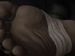 anthro bandage bandaged_foot barefoot black_background claws close-up clothing feet foot_fetish foot_focus foot_wraps footwear male simple_background soles solo toe_claws toes wraps wrinkled_feet wrinkles sidmonthebear final_fantasy final_fantasy_xiv square_enix felid hrothgar humanoid mammal 4:3 hi_res