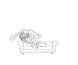 4_fingers anthro blush bodily_fluids breasts doggystyle duo feet female fingers from_behind_position furniture genitals half-closed_eyes holding_partner jester larger_male looking_pleasured male male/female motion_blur motion_lines narrowed_eyes orgasm penis sex size_difference small_breasts smaller_female sofa sofa_sex sweat sweatdrop tail tail_motion tailwag toes skutchi glitch_productions the_amazing_digital_circus jax_(tadc) pomni_(tadc) humanoid lagomorph leporid mammal rabbit hi_res