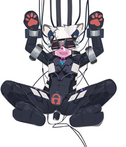 anal anal_penetration anthro asian_clothing asphyxiation black_nose bound brainwashing breath_play bulge cable chastity_bulge chastity_device clothing collar cuff_(restraint) east_asian_clothing electrode electrode_pad electronics electrostimulation footwear fur gag_mask glistening glistening_latex gloves handwear headphones hypnosis hypnotic_visor japanese_clothing latex latex_clothing latex_skinsuit lock_bulge lock_symbol male mind_control mitten_gloves navel null_bulge object_in_ass open_mouth paw_gloves penetration power_button restraints sex_toy sex_toy_in_ass sex_toy_insertion shackled shackled_wrists shackles simple_background skinsuit socks solo spandex spandex_suit spread_legs spreading striped_body striped_fur stripes superhero_costume tabi_socks tight_clothing white_background white_body ygzzq felid feline felis mammal pantherine tiger white_tiger_(chinese_mythology) hi_res