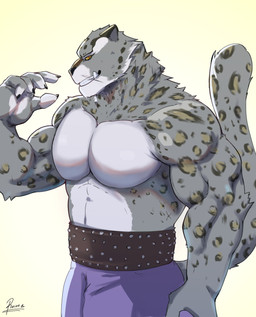 5_fingers abs anthro biceps claws clothed clothing fingers fur humanoid_hands long_tail male markings muscular muscular_anthro muscular_male pecs spots spotted_body spotted_fur spotted_markings spotted_tail tail tail_markings topless topless_anthro topless_male raion_b dreamworks kung_fu_panda tai_lung_(kung_fu_panda) felid mammal pantherine snow_leopard hi_res